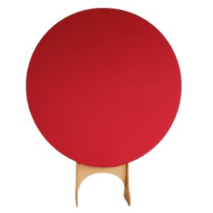 Painel Redondo de MDF Vermelho 1,5m