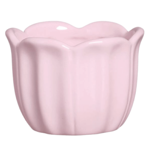 Vaso Redondo Pétalas Pequeno Rosa bebê