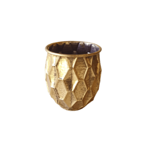 Vaso Latão Dourado Médio