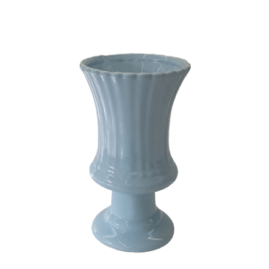 Vaso De Porcelana Taça Rainha Azul Bebê Médio