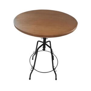 Mesa Bistrô Regulável Madeira Demolição E Ferro