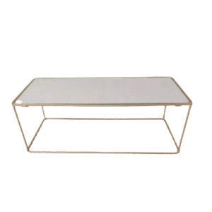 Suporte de Doces Retangular Dourado e Espelho