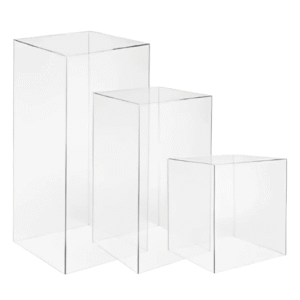 Trio de Mesas Cubos de Acrílico