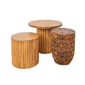 Trio de Mesas Rústicas